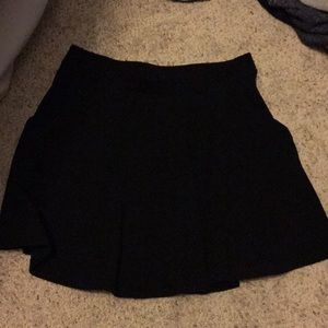 black flowy mini skirt